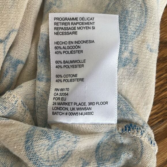 Urban Outfitters BDG Soft Thin Short Sleeve T-Shirt Bicycle Pattern Blue Small - Picture 7 of 7